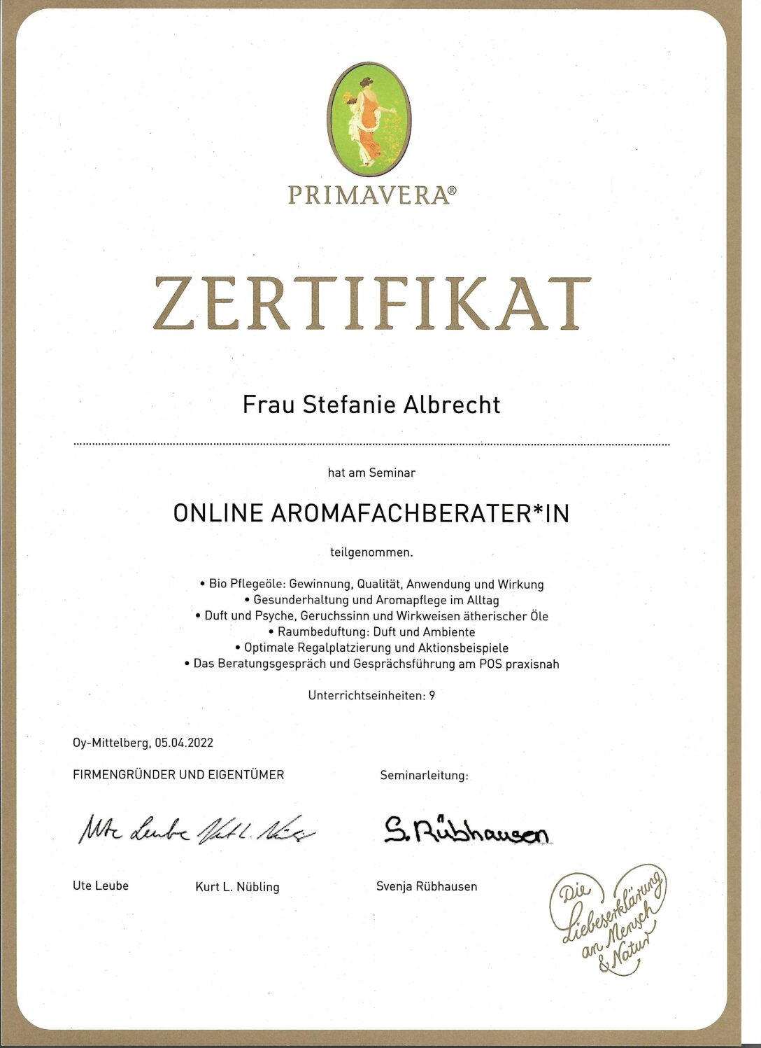 Zertifikat_Aromafachberatung