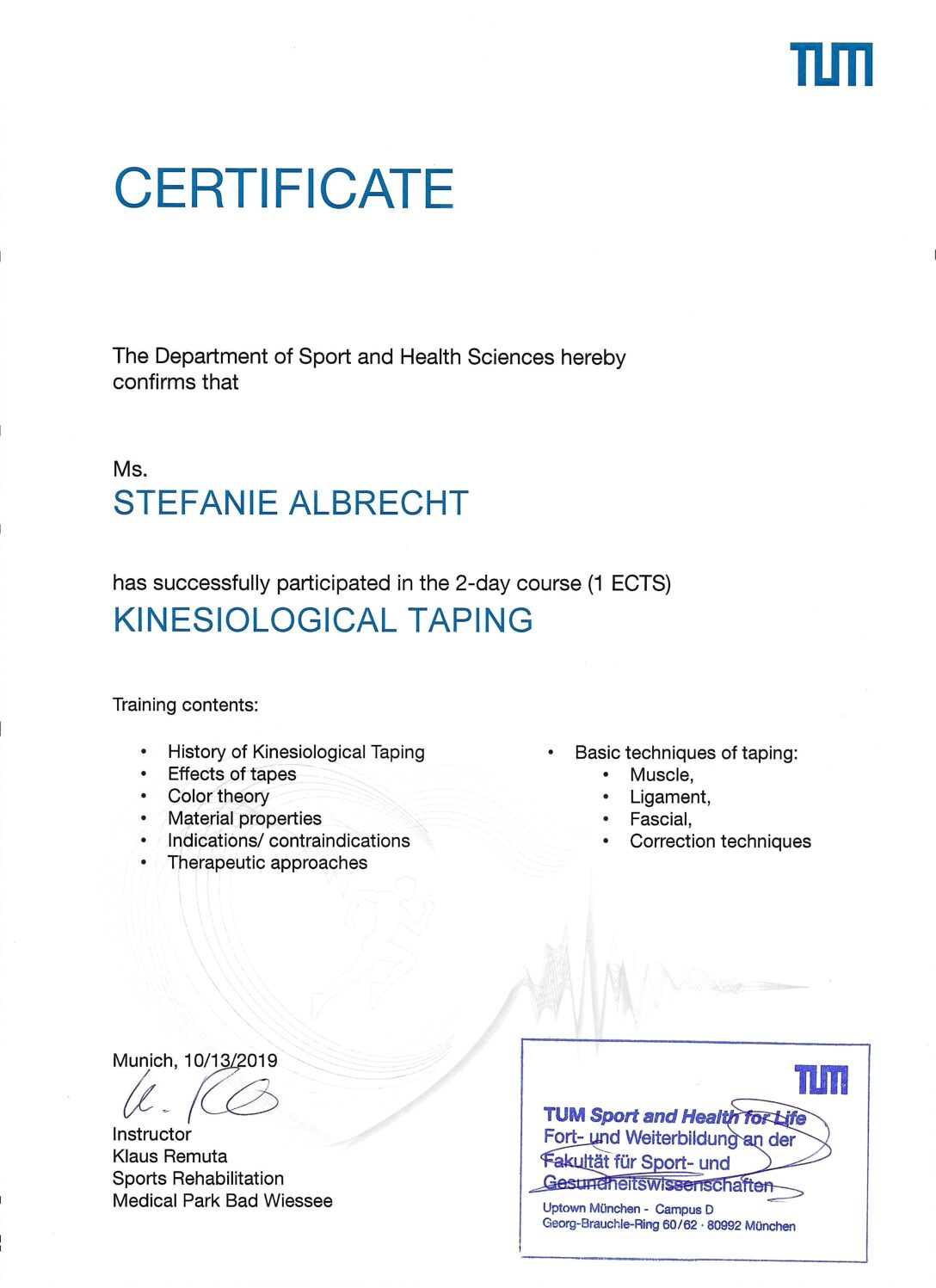 Zertifikat_Kinesiologisches Tapping